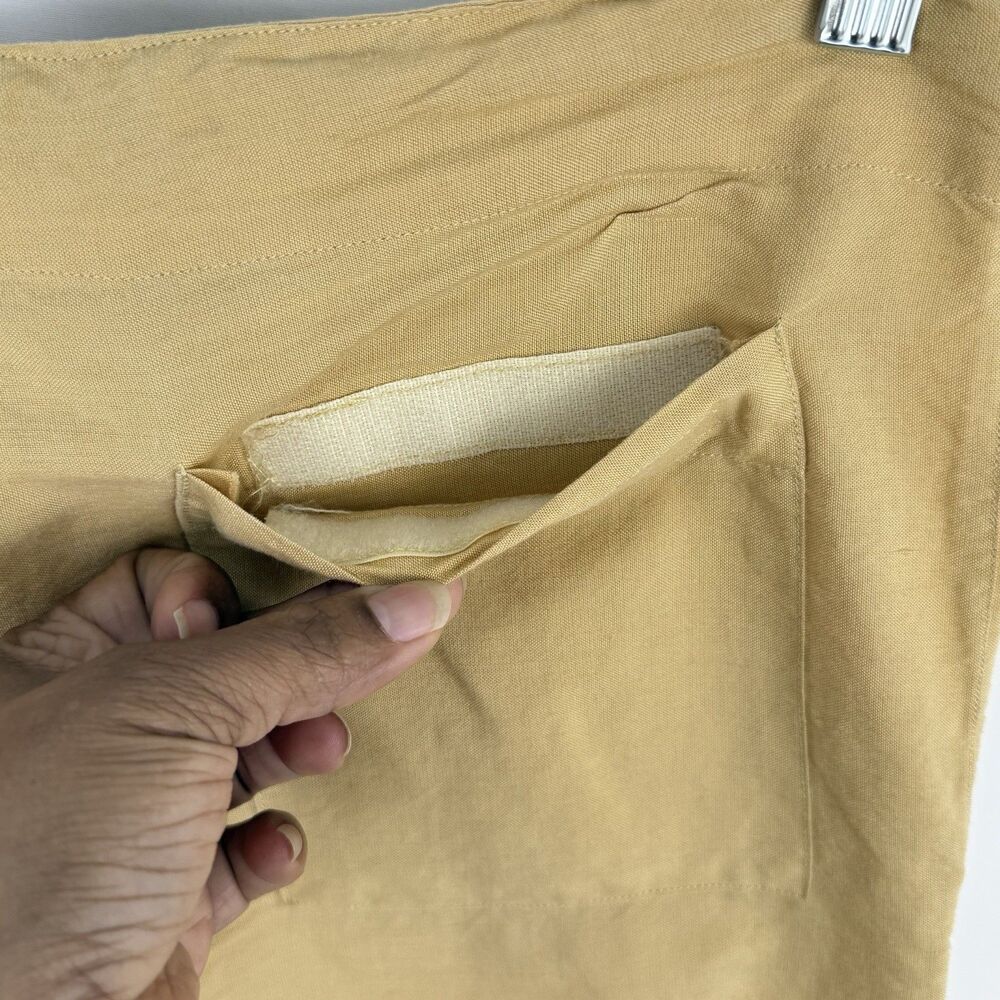 Back From Bali Rayon Wide Leg Beige Women’s Pants Size M - Picture 6 of 15